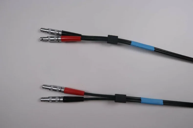 Dual RG174  Industrial coaxial UT cable compatible with style  LEMO 00 to LEMO 00  5pcs