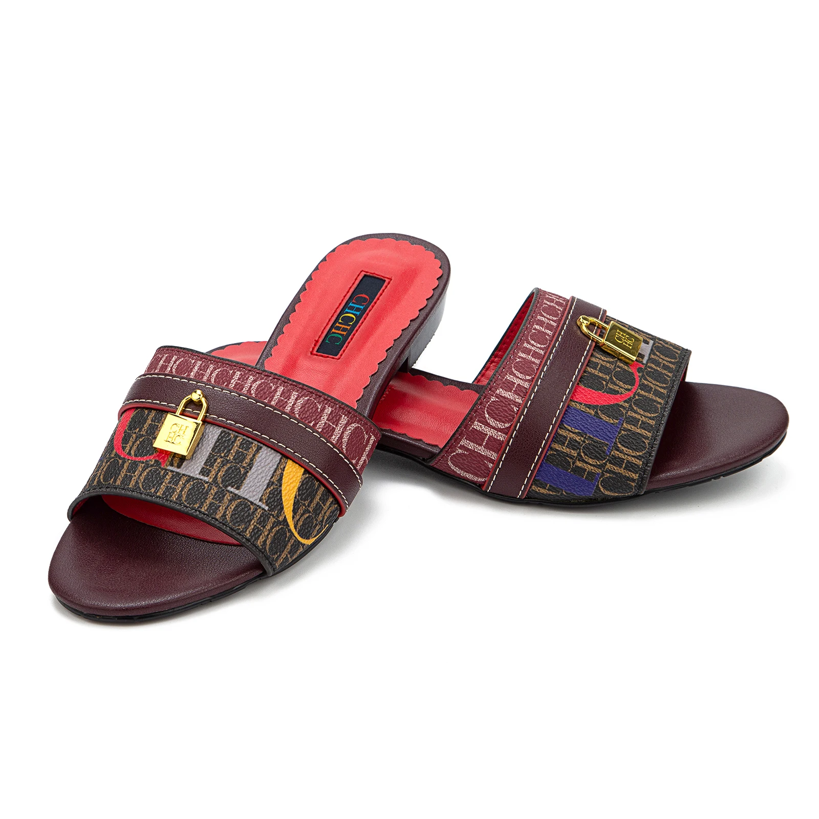 CHarming fashion Women's Slippers 2024 New Brand Fabric high Heel Sandals Outdoor Business Commuter Women's Shoes birthday gifts