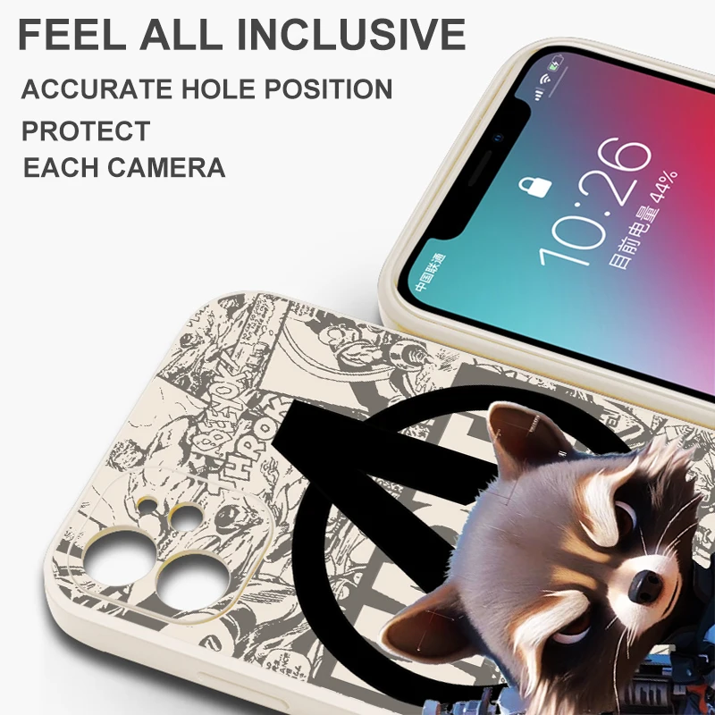 Rocket Raccoon Groot Marvel Phone Case For Huawei P50 P50E P40 P30 P20 PRO LITE P Smart Z S Liquid Silicone Cover