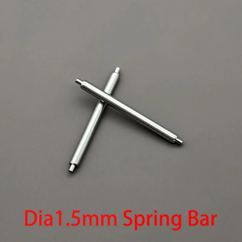 10 шт., диаметр 1,5 мм/1,8 мм, без поддержки, пружинный стержень, штифты для ремешка для часов, подходят для ширины 12-26 мм, браслет для часов, шпильки из нержавеющей стали