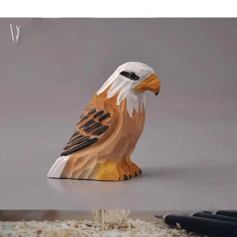 

Bald Eagle Solid Wood Sculpture，Wood Art，Entryway Decor，Car Accessory，Desk Ornament，Christmas Gift