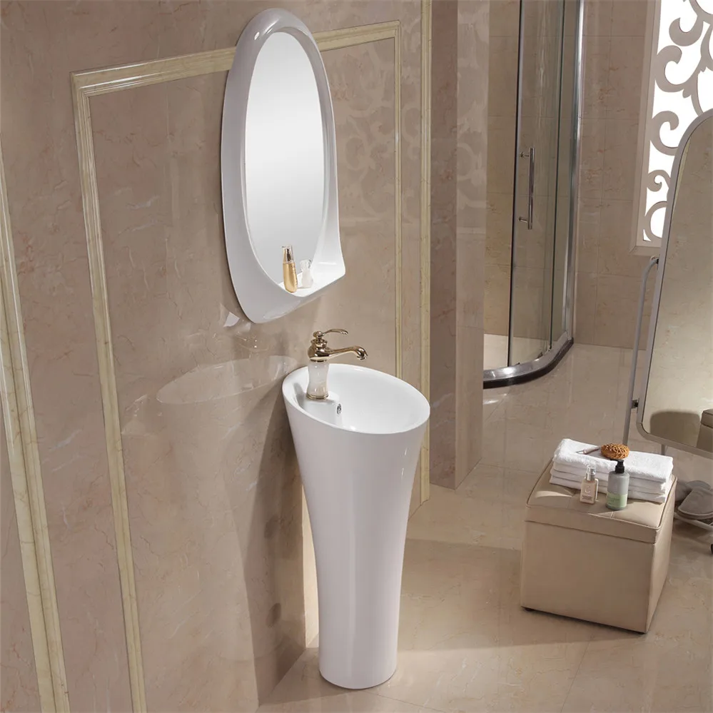 

Hot Sale Export Standard Bathroom Hotel Use Ceramic Hand Wash Pedestal Basin