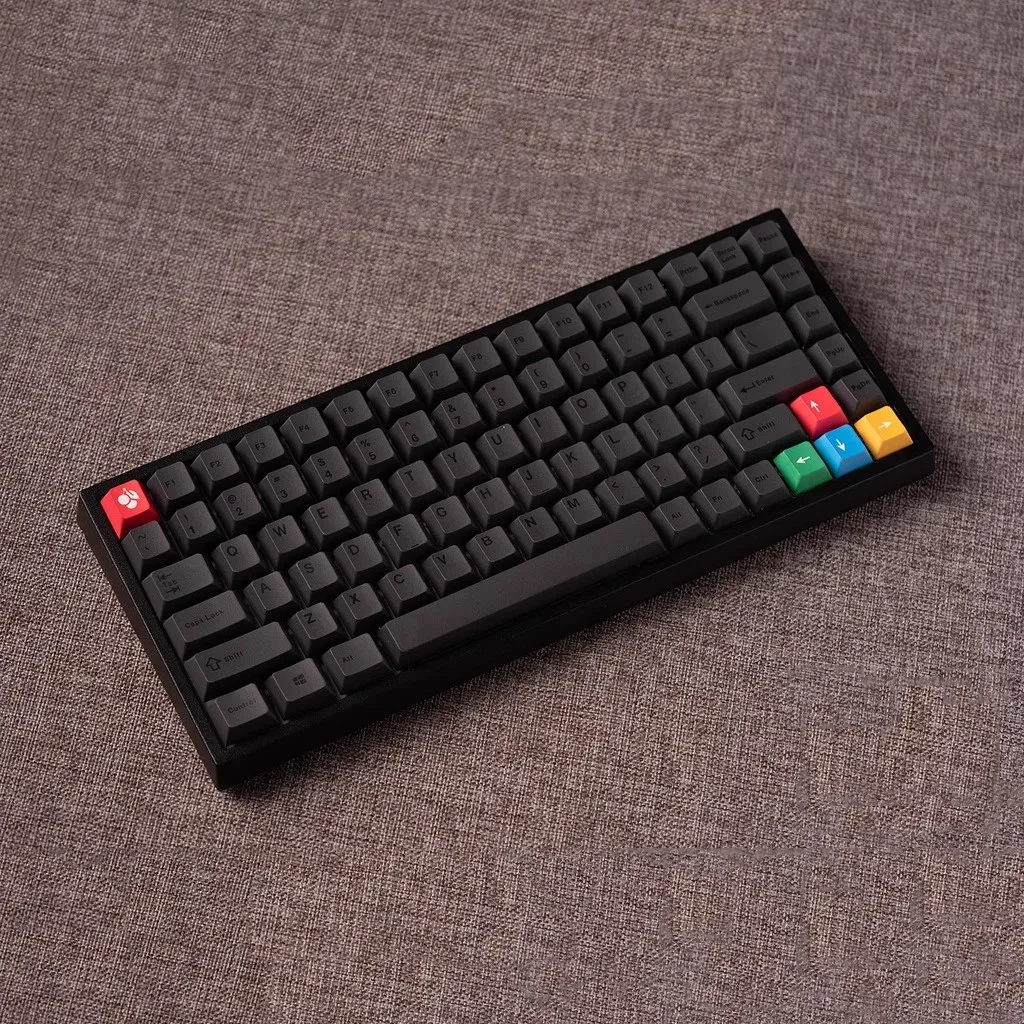 

130 key/set GMK Minimalist black Keycaps PBT Dye Subbed Key Caps Cherry Profile Keycap With 2.25U 2.75U 3U 7U Spacebar ISO Enter