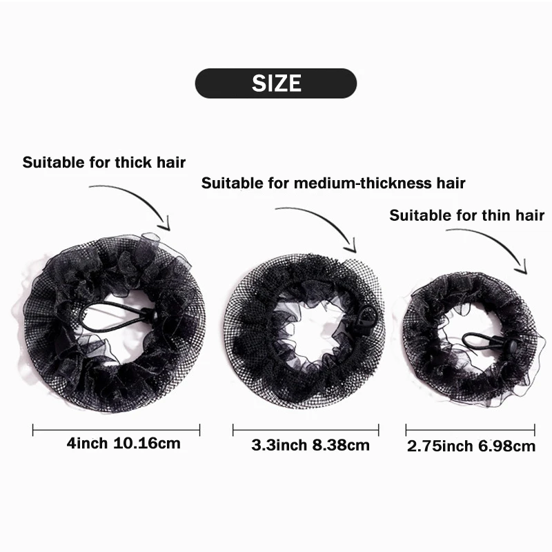 شبكات شعر لرقص الباليه، شبكات شعر من النايلون غير المرئية، إكسسوارات شعر عالية المرونة للنساء، إكسسوارات تصفيف الشعر