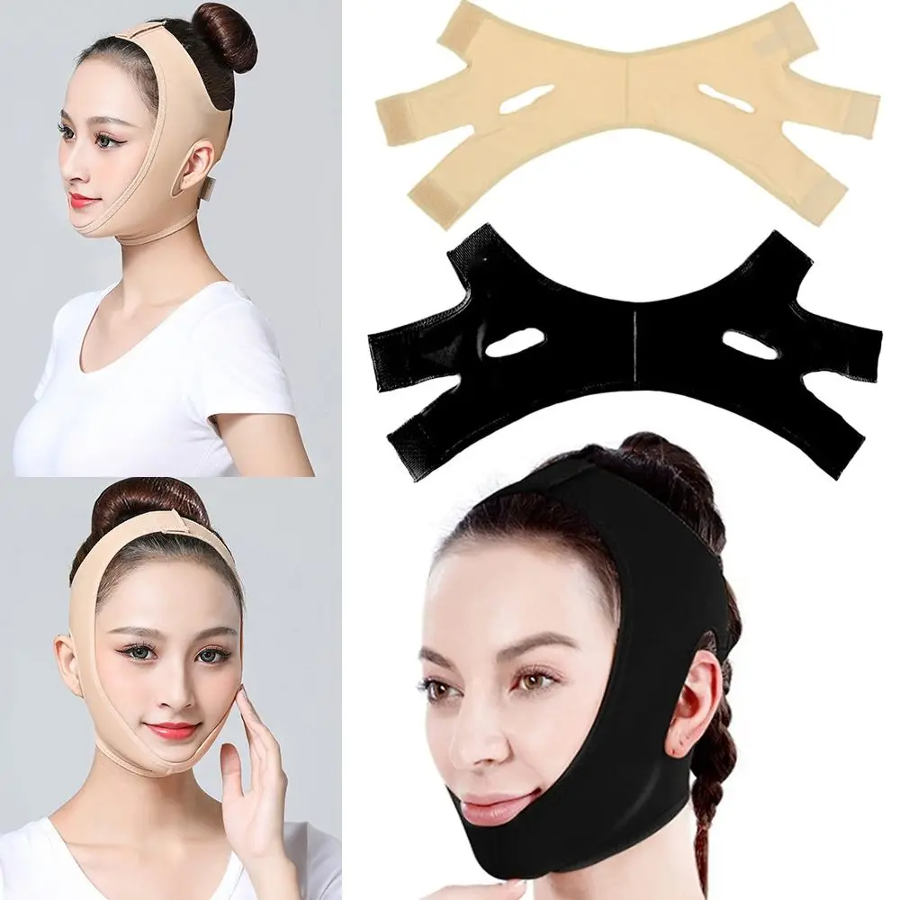 

1PC V Line Face Shaper Elastic Chin Strap Bandage Face Slimming Bandage Neck Chin Compression Lift Up Belt Face Massager