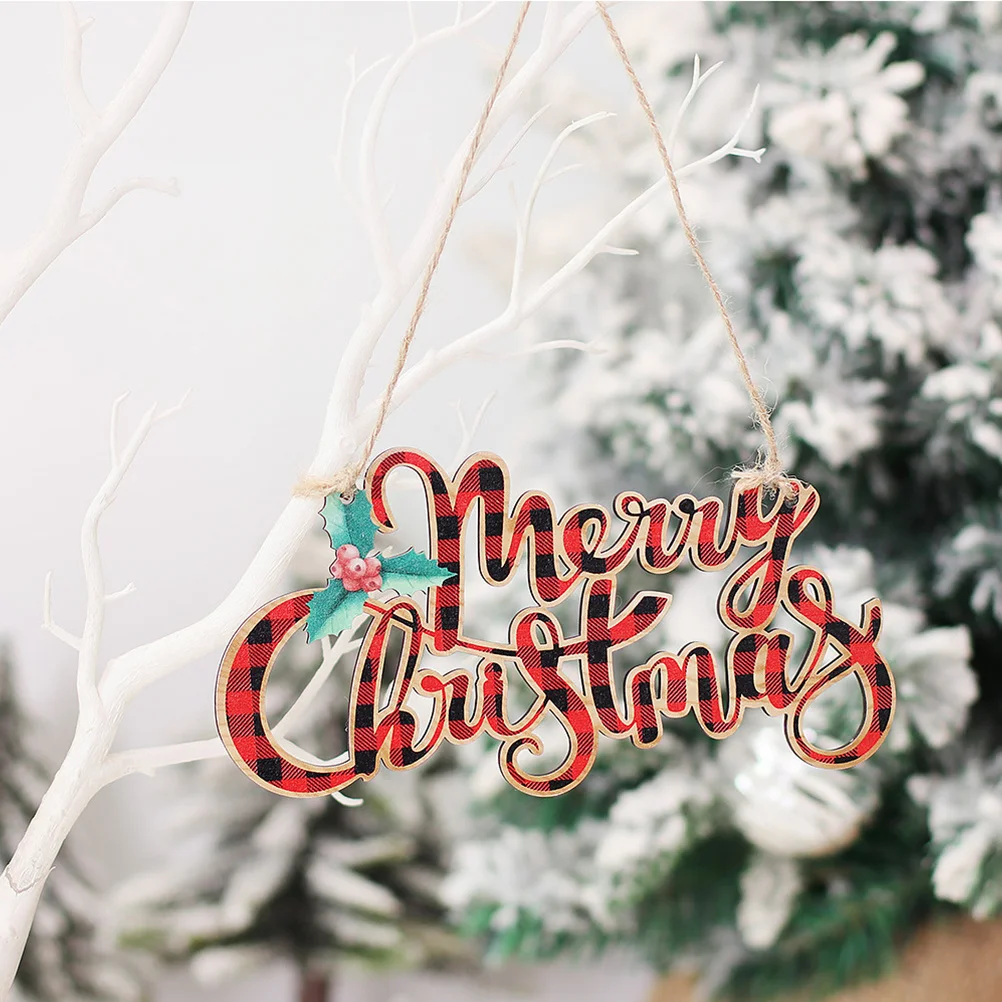 

2Pcs Christmas Alphabet Hanging Ornaments Wooden Xmas Tree Decor Festive Party Home Office Decoration Pendants