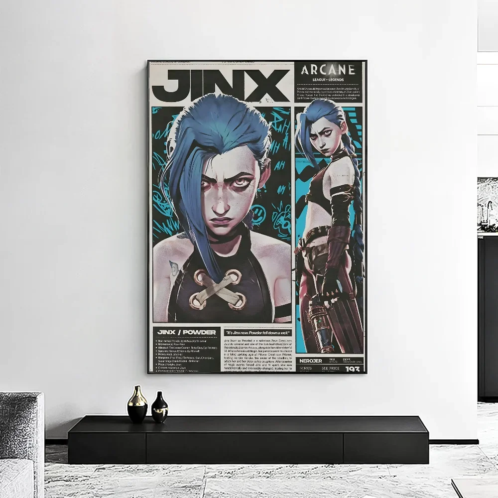 غامض الموسم 2 Jinx السادس الكتابة على الجدران المشارك جماليات الحد الأدنى طباعة قماش اللوحة لغرفة المعيشة ديكور المنزل الحديث #5