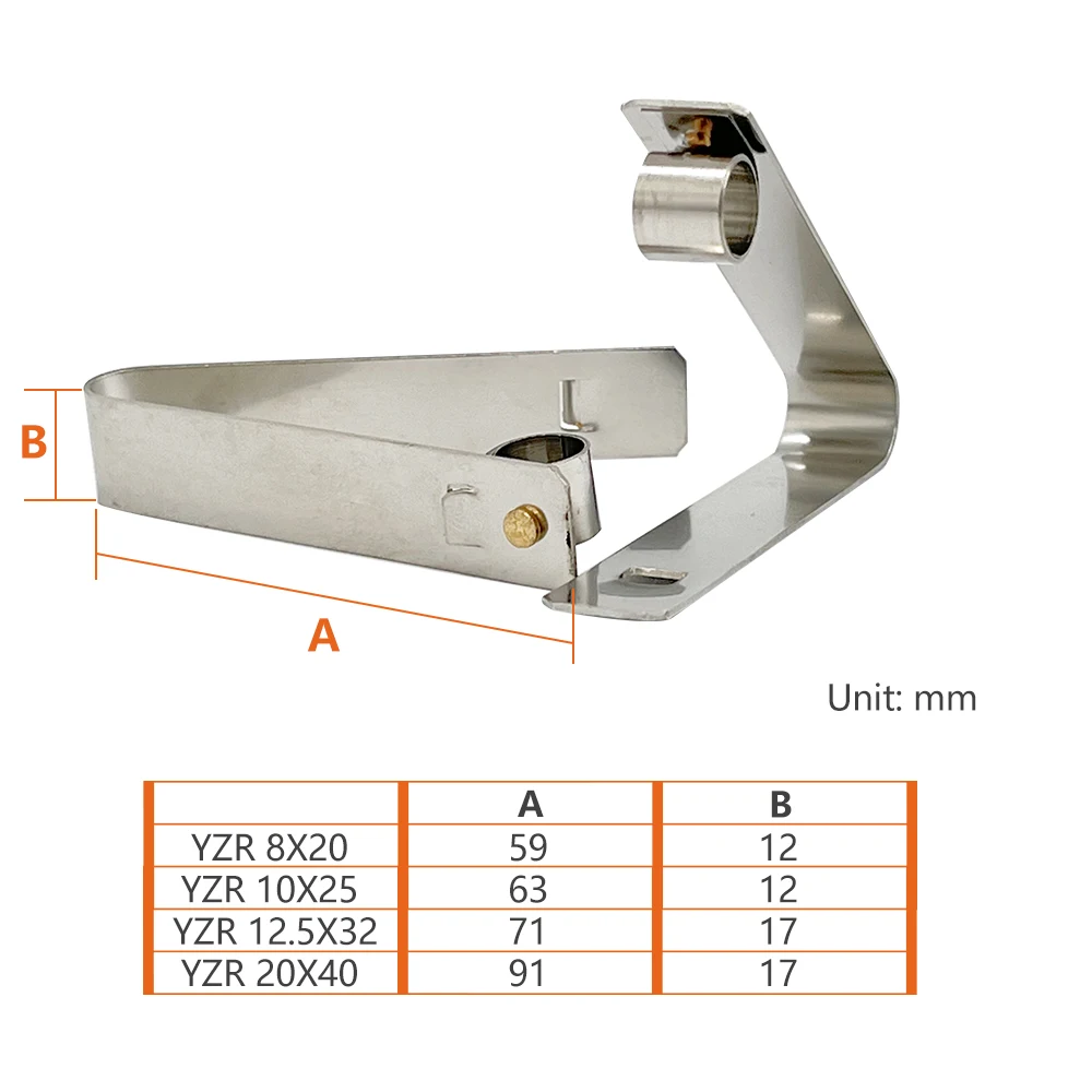 Jumpasit YZR 8x20 10x25 12.5x32 Aluminum Lifting Crane Motor Carbon Brush Holder Assembly Replacement