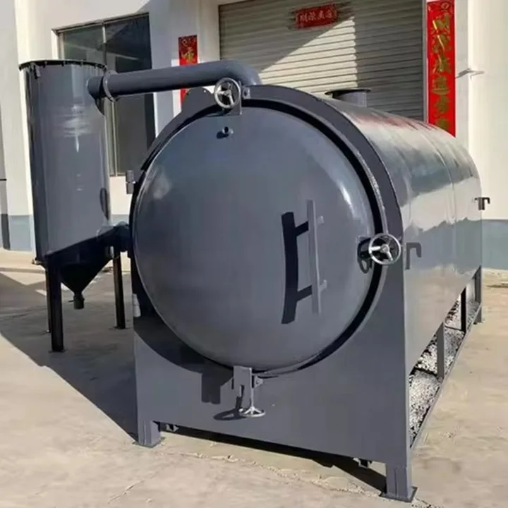 Rice husk sawdust charcoal making machine, coconut shell wood carbonization furnace, quality assurance