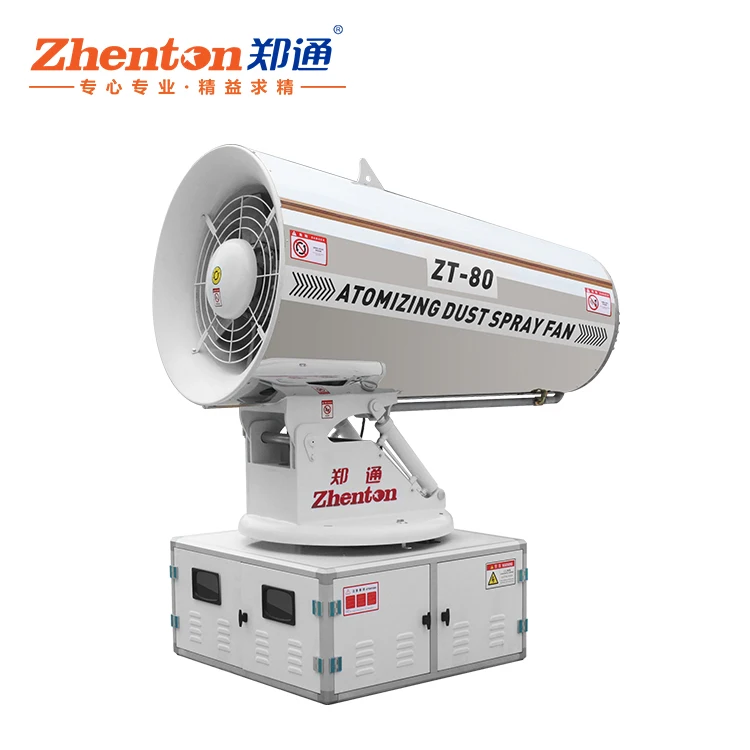 Équipement de pulvérisation avec générateur pour projets de construction en Malaisie Canon de brumisation de poussière entièrement automatique en métal