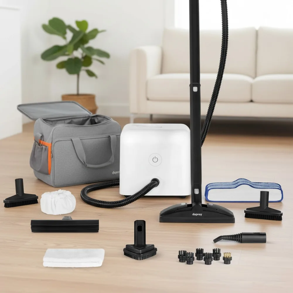 

Набор пароочистителей из 18 предметов — без химикатов, устраняет 99,9% микробов, для уборки нескольких поверхностей для дома и автомобиля