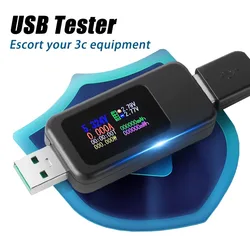 MX18L 10 in 1 USB Tester Charger Tester DC Digital Voltmeter Ammeter Color Screen Battery Detector Current 4-30V 0-6.5A KWS