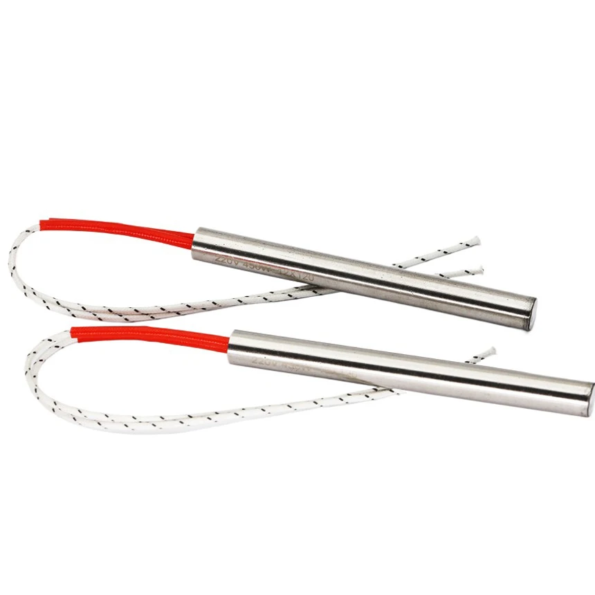1pcs 8*150/250mm 110V 220V 200W 300W 500W Cylinder Tubular Mold Heating Pipe Element Single End Cartridge Heater