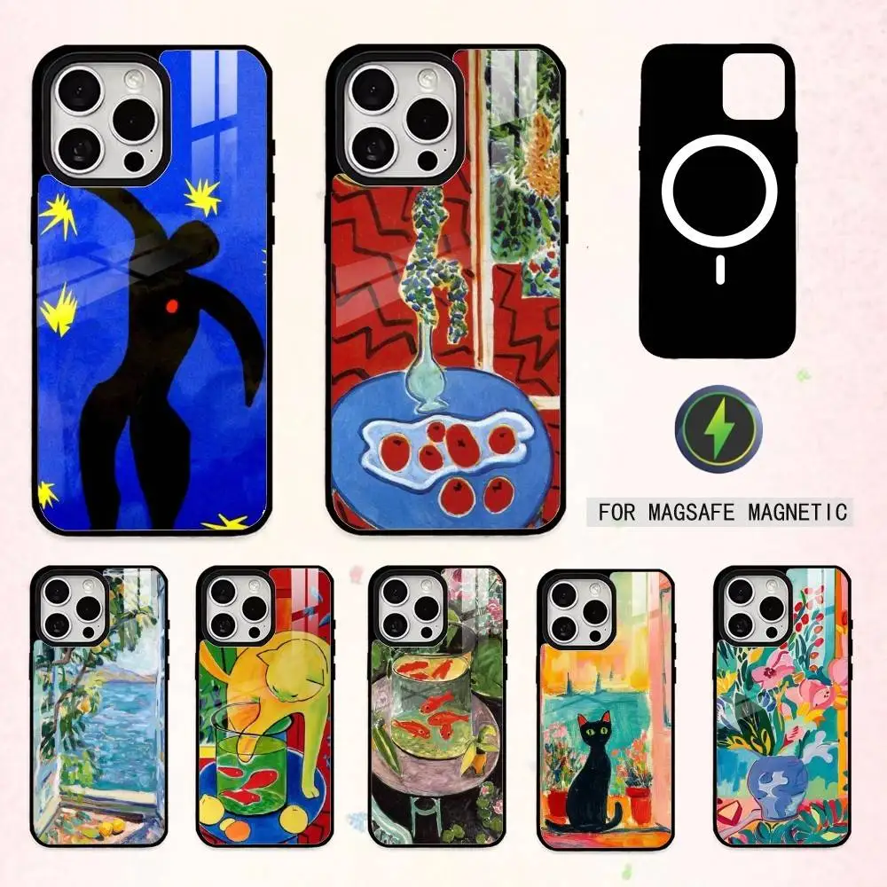 

H-Henri Matisse Paintings Art Phone Case For iPhone17,16,15,14,13,12,11 Plus,Pro Max Magnetic For Magsafe Wireless Charging
