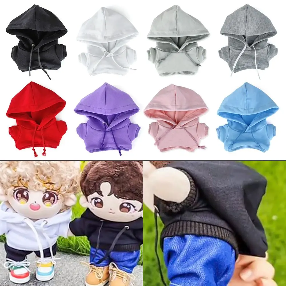 Sudaderas con capucha hechas a mano para muñecas de algodón de 10cm, ropa informal, trajes, ropa de moda, accesorios para muñecas, juguetes para niños, novedad