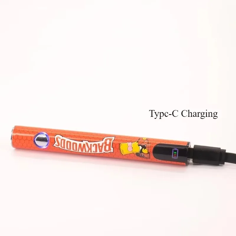 2 قطعة/الوحدة Backwoods 1100mah 510 الذكية البطارية نفطة أطقم الجهد المتغير Vape أقلام شاشة USB-C شحن لخراطيش عربات #4