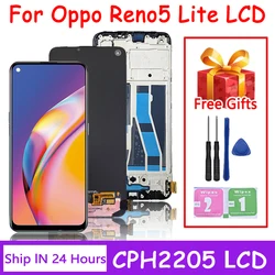 100% Tested For OPPO Reno5 Lite CPH2205 LCD Screen + Touch Digitizer Assembly For OPPO Reno 5 Lite 5Lite Display
