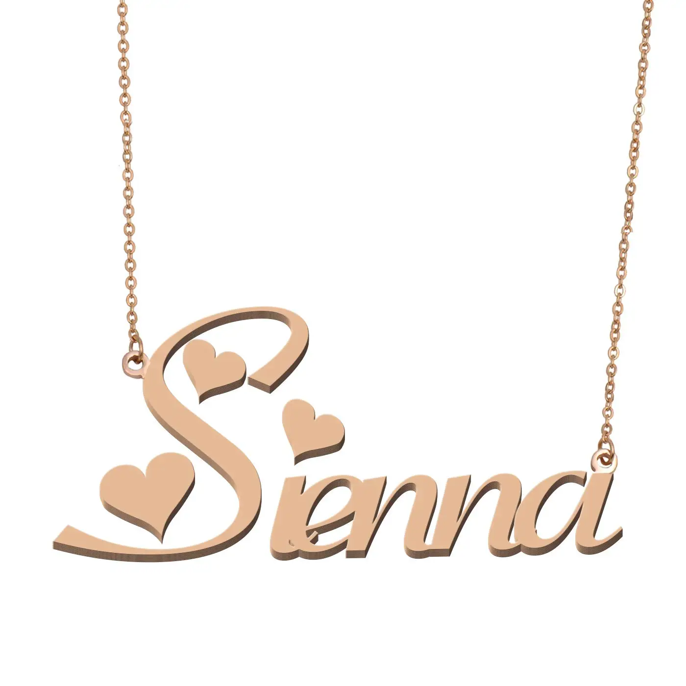 

Sienna Initial Name Necklace for Women Personalized Stainless Steel Jewelry Pendant Girls Annivesary Gift