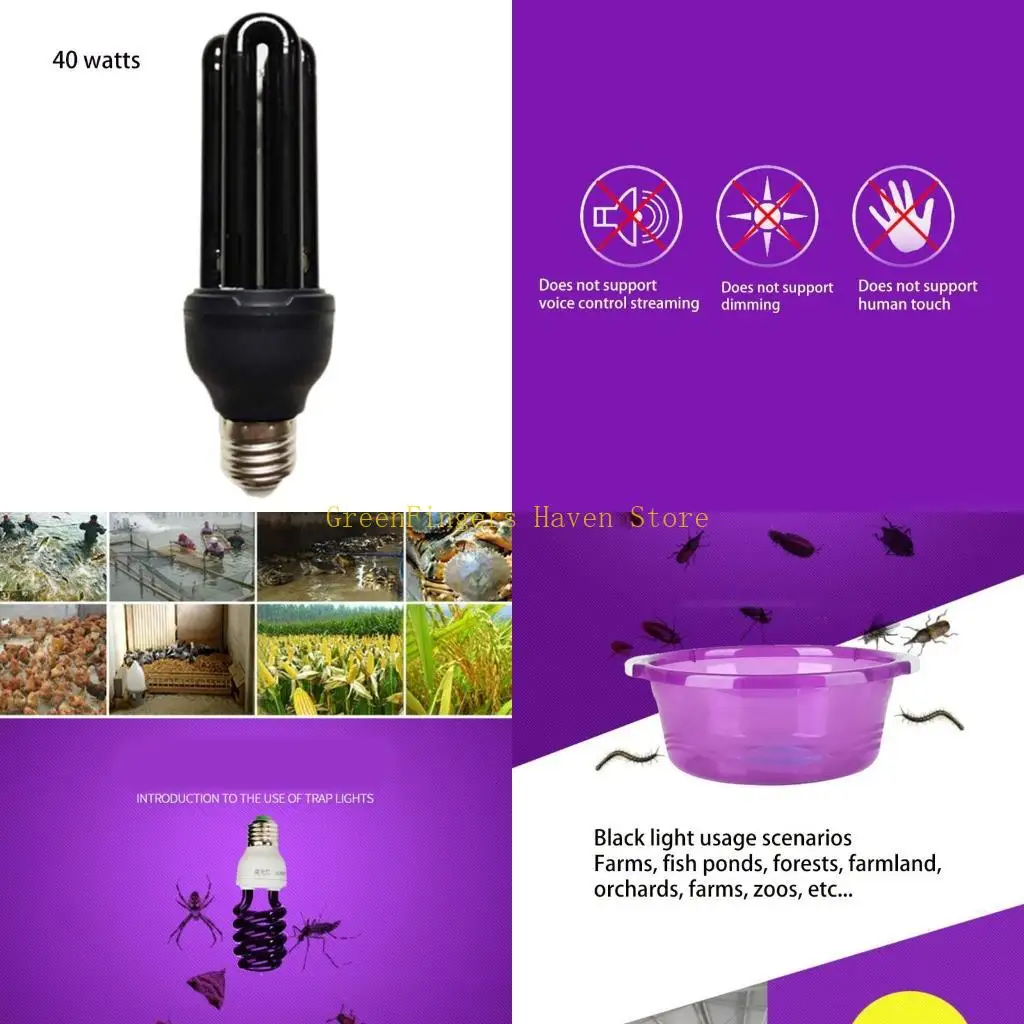 

F68D прочная ультрафиолетовая лампа-лампа Черный свет заменяет лампочки для убийств вредителей сельского хозяйства