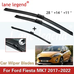 For Ford Fiesta MK7 2017 2018 2019 2020 2021 2022 Frameless Wiper Blades Rubber Front Rear Cutter Auto Replacement Accessories