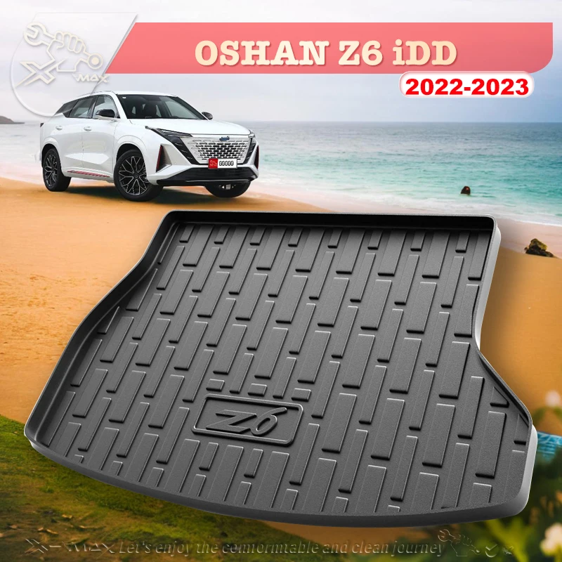 

For Changan OSHAN Z6 iDD 2022-2023 Custom Fit Car Trunk Mat All Season Black Cargo Mat 3D Shaped Laser Measured Trunk Liners