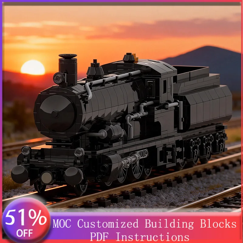 

Набор для сборки паровоза 12-го класса (1115 деталей) - Модульный конструктор MOC, креативный дизайн, DIY, подарок для мальчиков на праздники