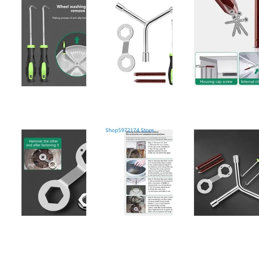Y3NB Special Disassembly Tool for Cleaner Pulsator Washing Machines with Right-Angle