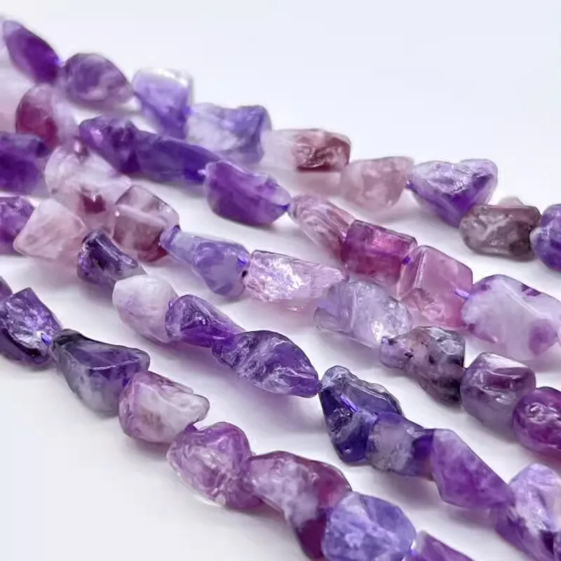 

purple mica baroque 38CM for DIY jewelry making loose beads FPPJ wholesale beads nature