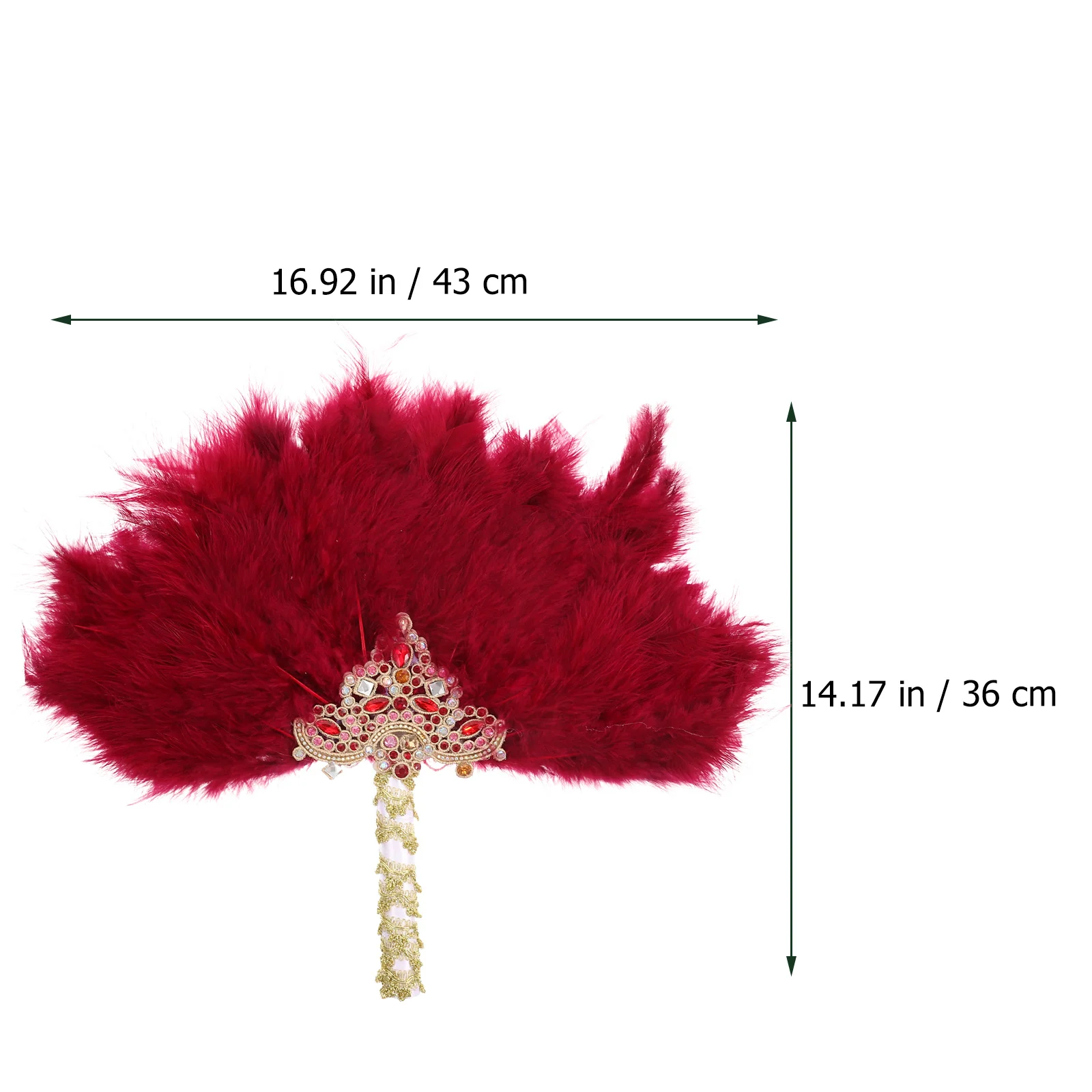 

Bride Rhinestone Fan Elegant Plume Handmade Wedding Bridal Handheld Fan Photography Prop Wedding Party Decoration