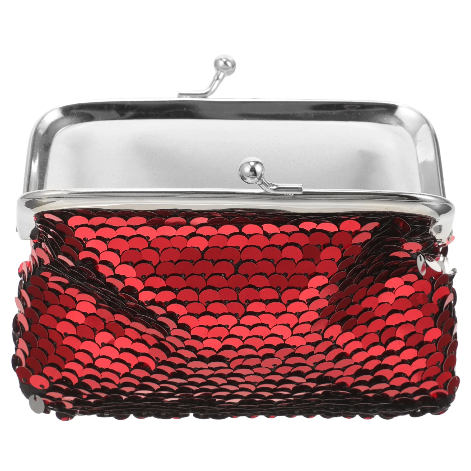 

1Pcs Mini Red Sequins Coin Purse Fashion Stylish Change Purse Bag Wallet for Keys Cards Coins Small Items