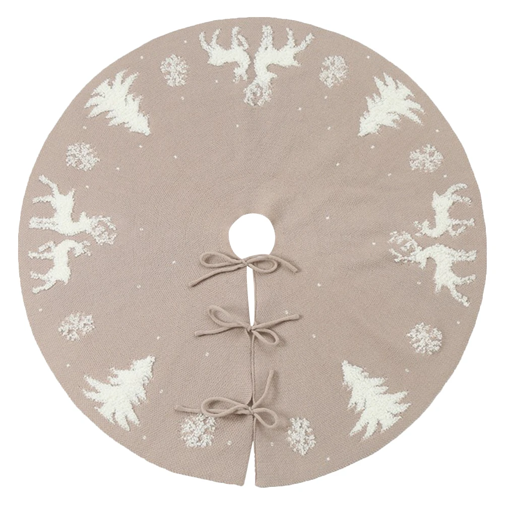 

Christmas Pattern White Tree Tree Skirt Decorations Skirt Xmas Bottom Cover 60cm Party Home Decor Accessories
