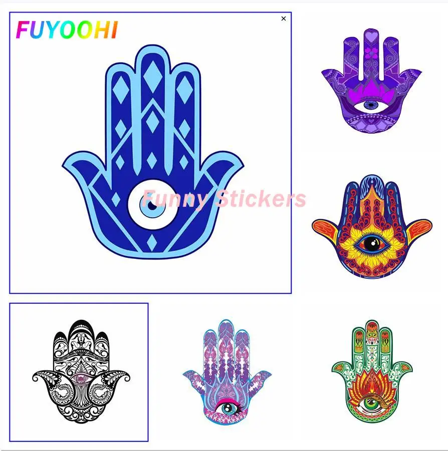 

Waterproof Car Stickers for Hamsa Hand All Seeing Eye Spiritual Fine Decal Vinyl Wrap Personality Decals Decor,13cm