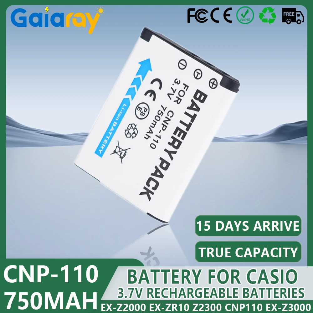 CNP-110 CNP110 Battery 750mAH 3.7V Rechargeable Batteries For Casio EX-Z2000 EX-Z2300 EX-Z2200 EX-ZR10 EX-ZR20 EX-FC200S EX-ZR15