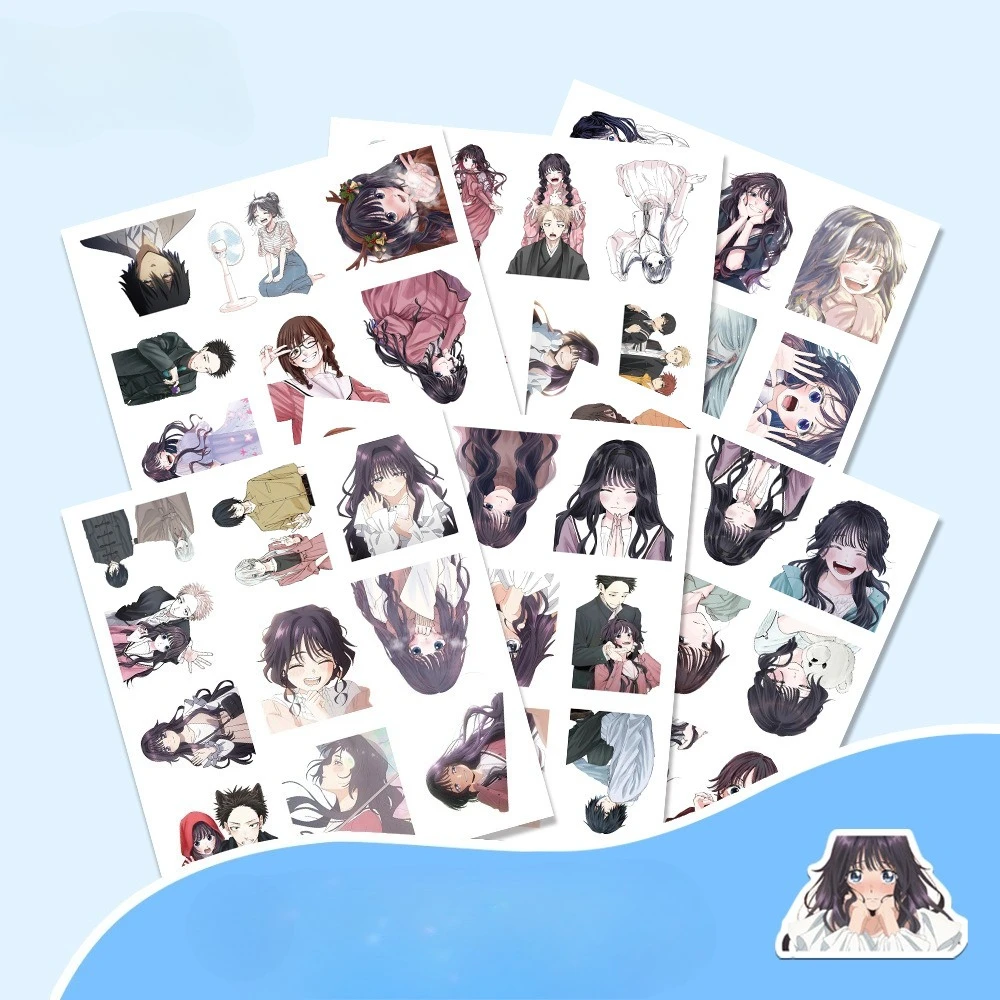 60 قطعة شخصية أنيمي الكرتون Kaoruko Waguri الكتابة على الجدران ملصقات الشارات لأجهزة الكمبيوتر المحمول الثلاجة دفتر الهاتف DIY بها بنفسك الديكور المشجعين هدية