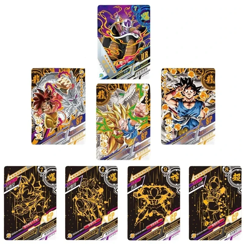 Dragon Ball Collection Card Shiny Son Goku Saiyan Vegeta Trading Proxy Flash Cards Gam Anime Battle Carte for Children Gift Toy