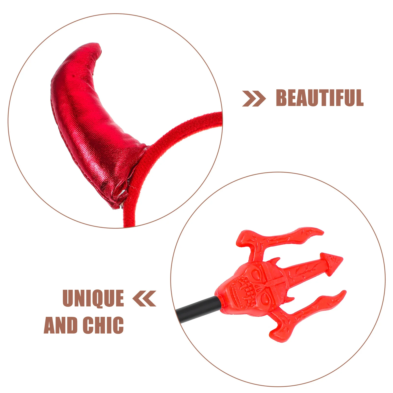 

1Set Halloween Cosplay Devil Prop Premium Material Devil Headband for Children Lifelike Design Ideal for Masquerade Celebration
