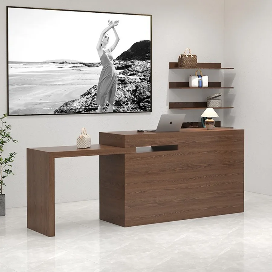 Multifunctional Atmospheric Reception Desk Load-bearing Reception Desks Nordic Reinforced Office Furniture Mesa De Recepção LJ40