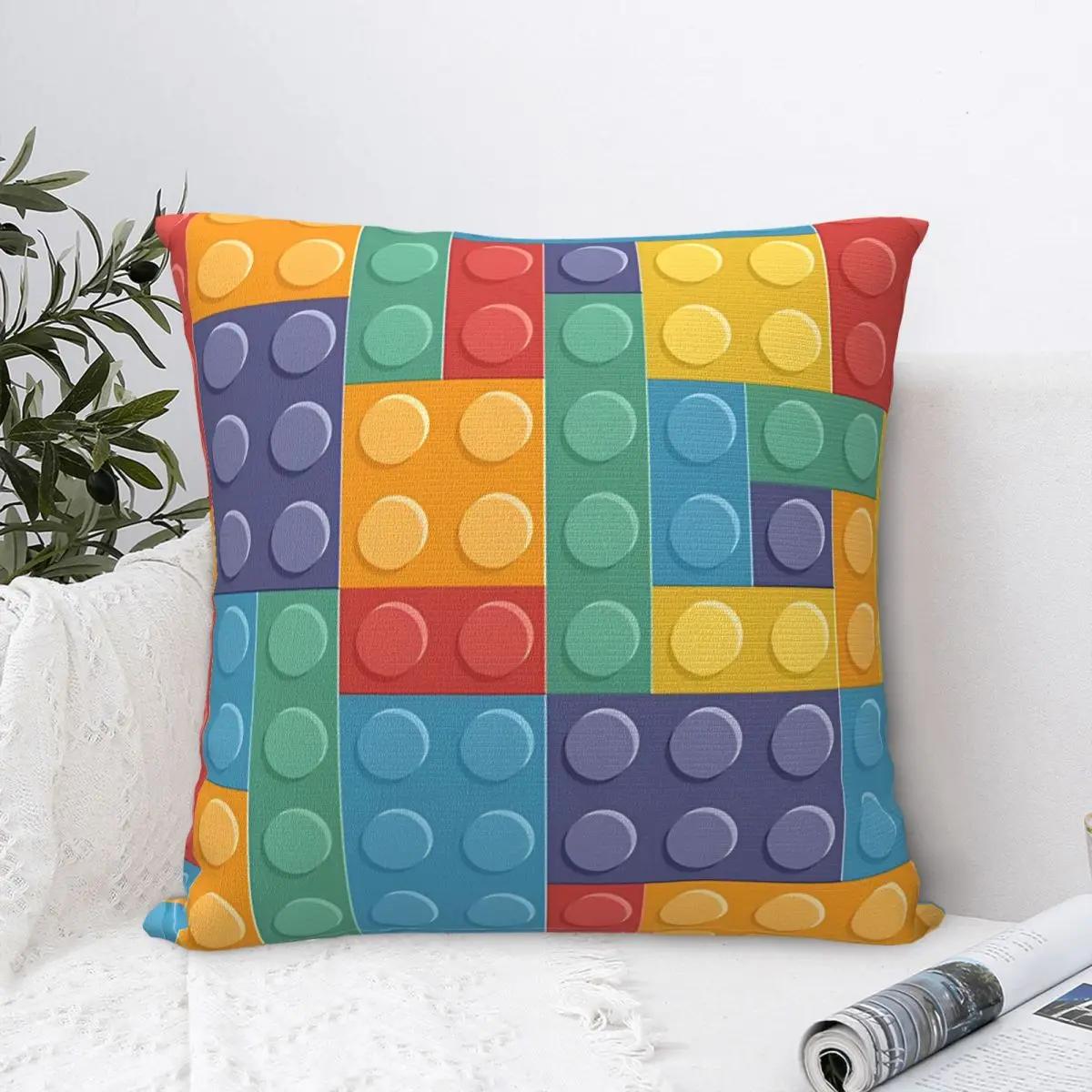 Building Blocks 90s Throw Pillow Cover Throw Pillow 45*45cm Pillowcase