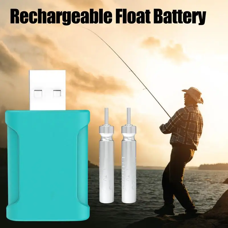 Cr425 Battery Rechargeable Electronic Fishing Float Rechargeable CR425 Battery Set Match USB Charger Devices Fishing Accessories