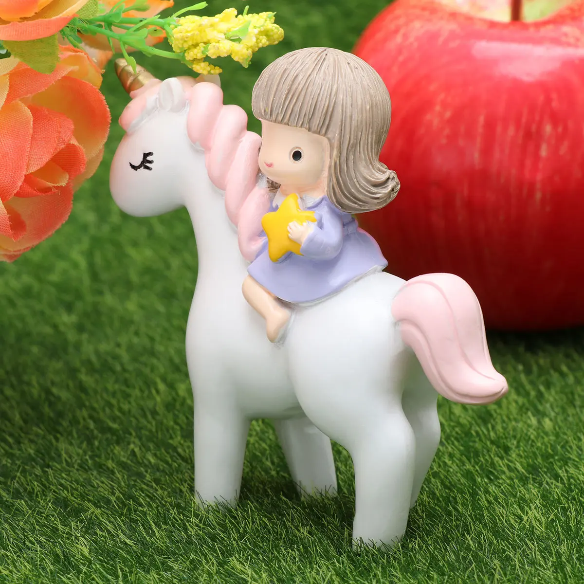 

Lovely Pink Resin Unicorn Statue for Home Decor Horse Sculpture Desktop Bedroom Festival Decoration Gift Idea