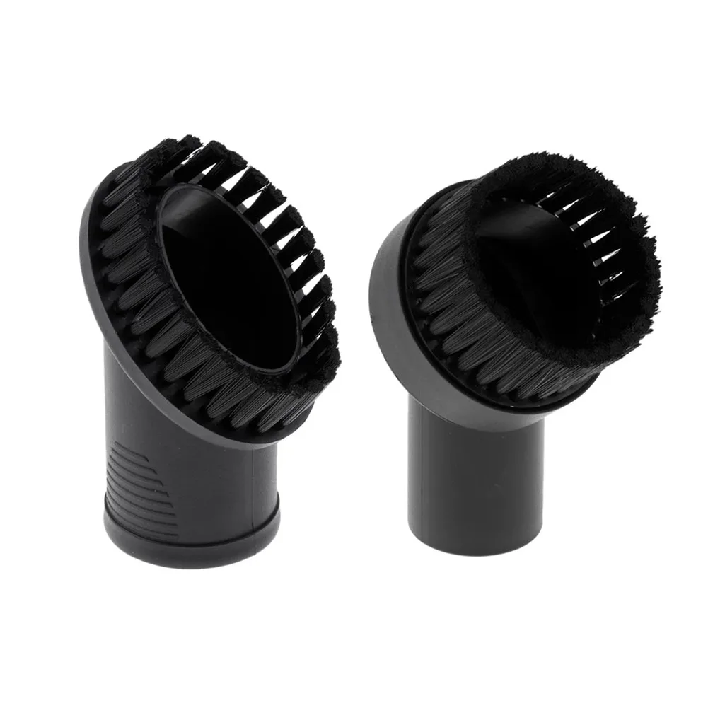 2pcs 32mm Oval And PP Round Brush Heads Stiff Cleaning Tools For Corner Sofa Gap Vacuum Cleaner Replacement Accessories