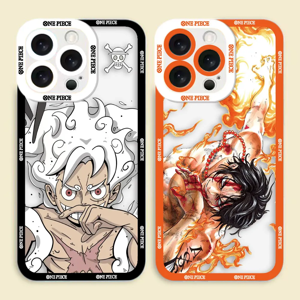 One P-Piece Luffy Zoro Ace Sanji Cover Clear Phone Case For Redmi Note 15 14 13 12 11 11T 11S 10 9 10S 9S 8 Pro Max Plus Case