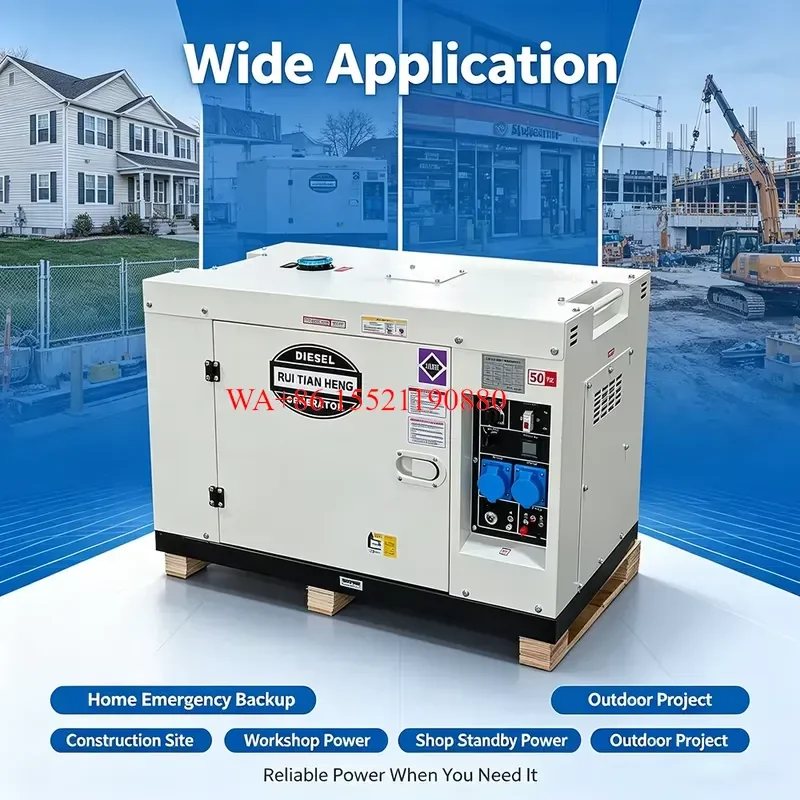 WMWMNU Super Silent Diesel Generator 20kw 25kva 3 Phase Air Cooled Portable Power Genset with ATS for Factory Shop CE
