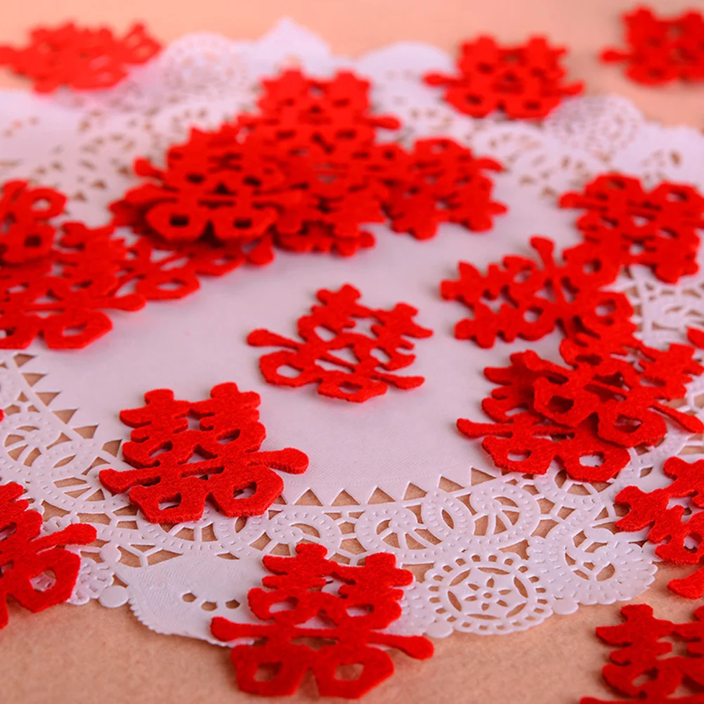 

200pcs Red White Confetti Decorative Paper Happy Decor Reception Wedding Bunting Party Decorations Nonwoven