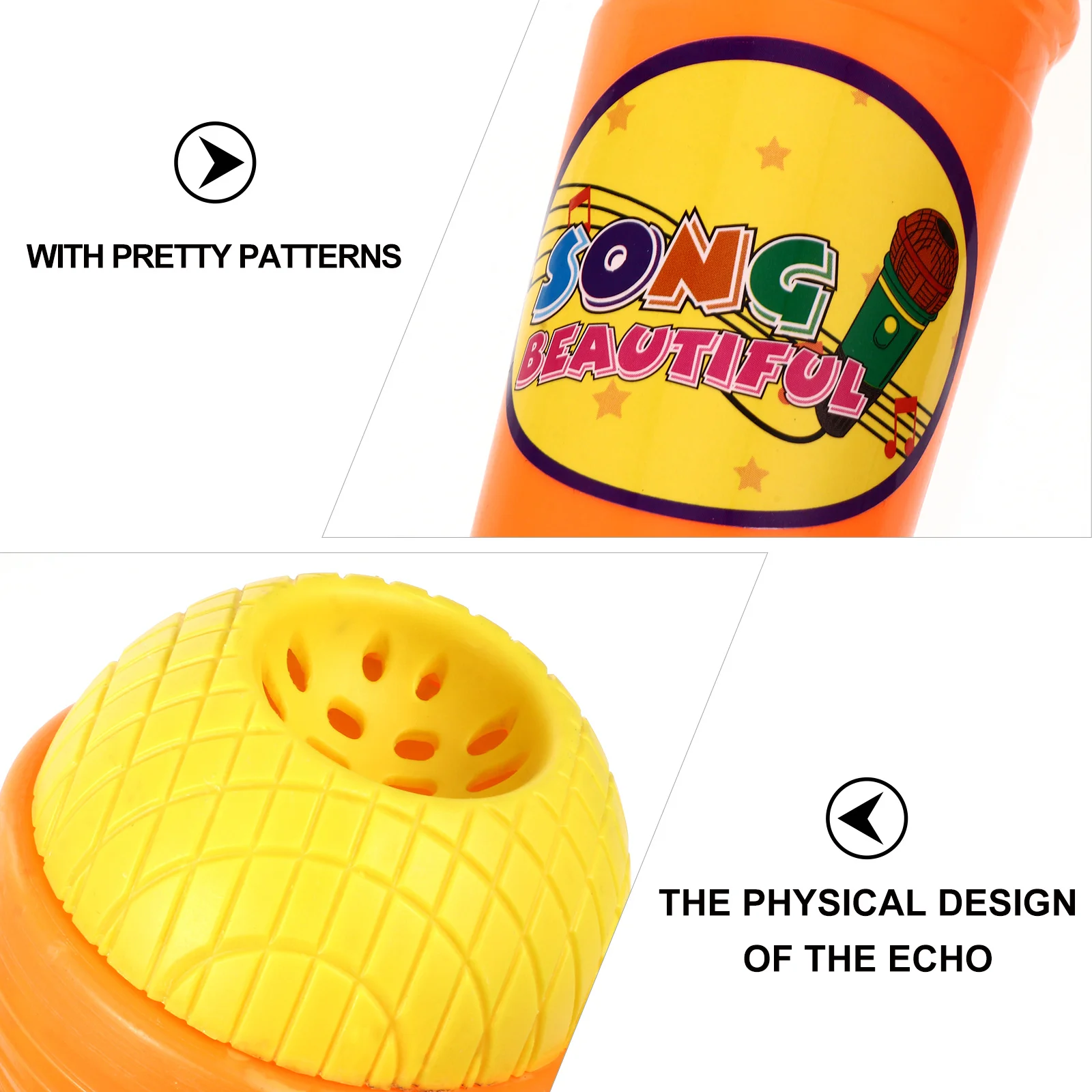 5 szt. Mikrofon Echo dla dzieci, lekki, edukacyjny prezent, losowy kolor, głośny dźwięk, wzmocniony, dla dzieci, rozwijający wyobraźnię