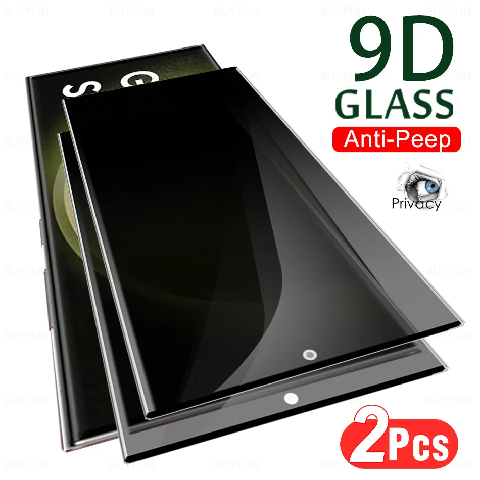 For Samsung Galaxy S24 S23 S22 Ultra 5G Glass 2Pcs Privacy Tempered Glass S24Ultra S23Ultra S 24 Plus Anti-peep Screen Protector