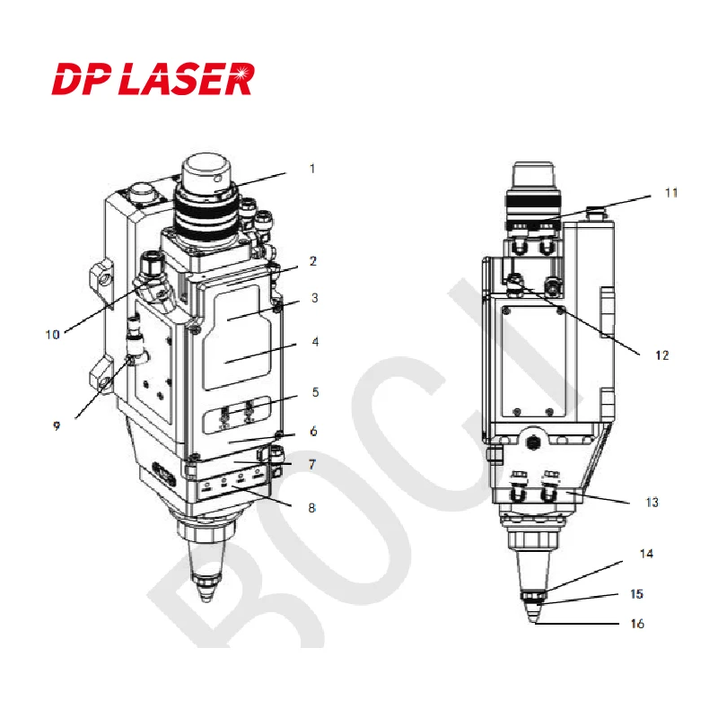 Cypcut BOCI BLT441T Fiber Laser Cutting Head for Tube Cutting High Power 15000W 15KW