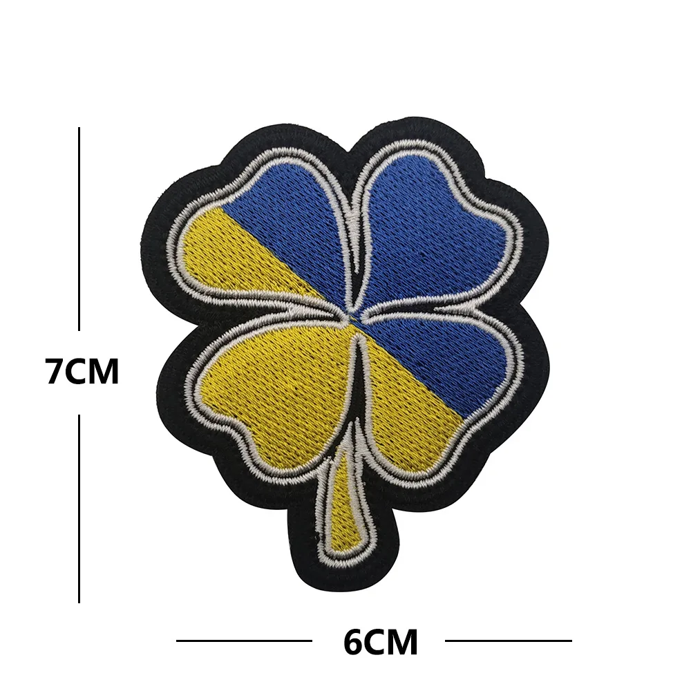 1pcs Ukraine Embroidered Patches Hook&Loop Ukrainian National Emblem Badge Tactical Pride Flag for Backpack