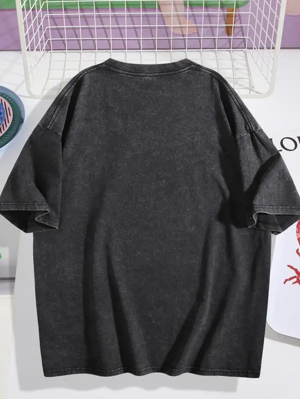 تي شيرت ليلة الرعب للهالوين - قميص رجالي من القطن المغسول | مطبوعات ملابس الشارع الناعمة للرجال، نمط الفيلم الكلاسيكي غير الرسمي Mov #2