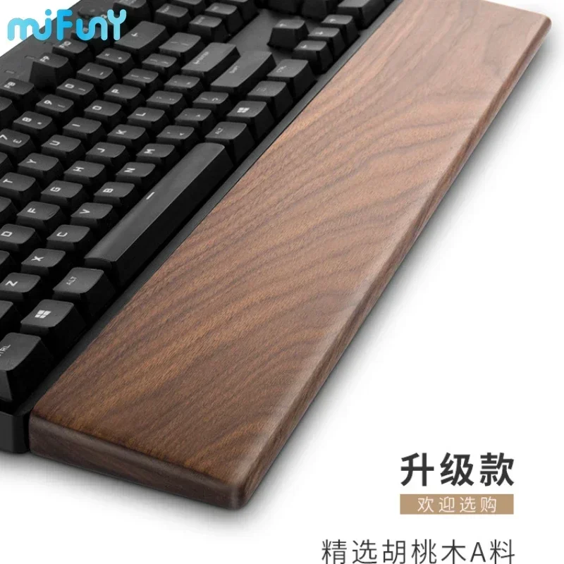 Imagem -03 - Teclado Mifuny Walnut Wood Descanso de Mão Mesa de Jogos Pulso Proteção do Escritório para 61 87 104 Chaves Teclado Mecânico Alice